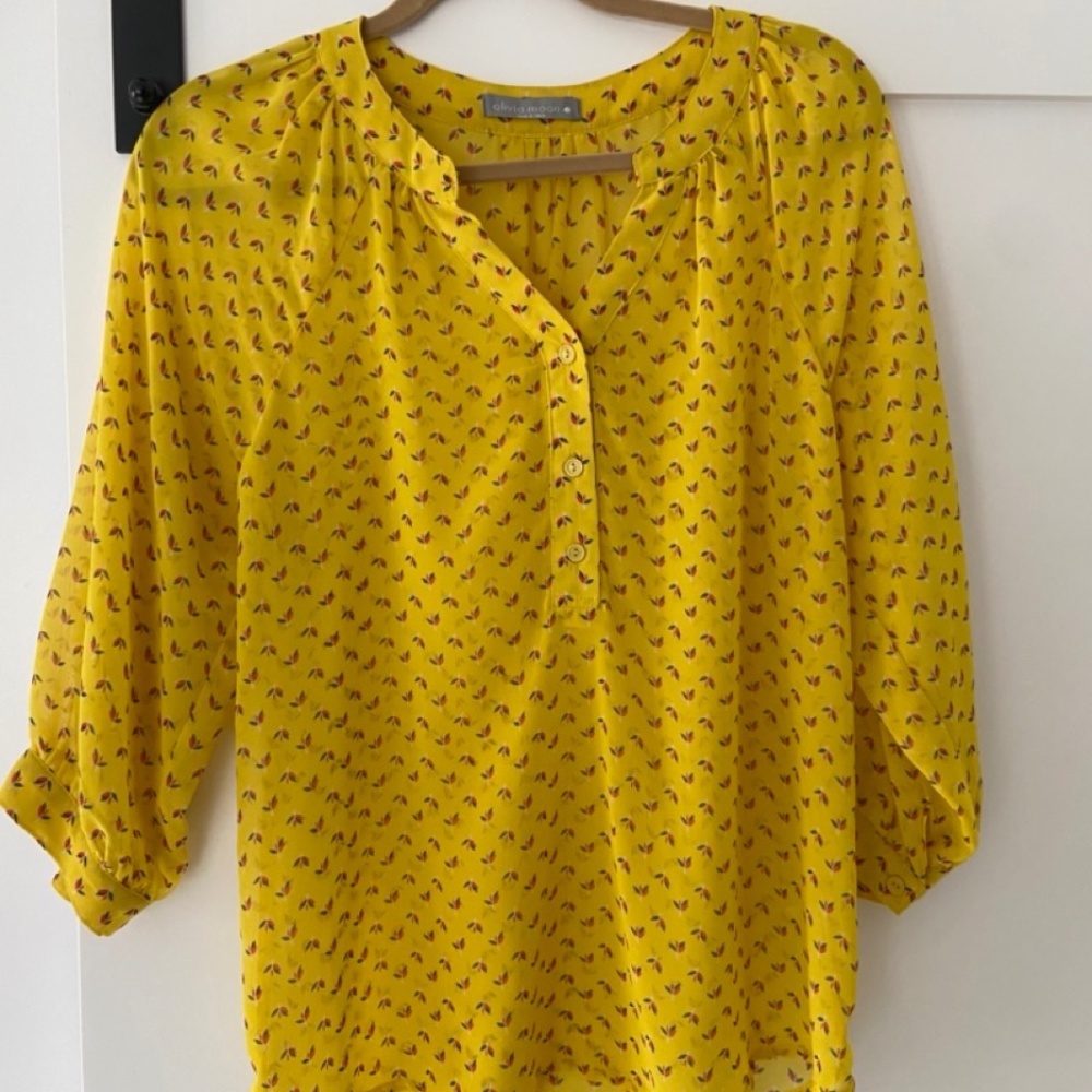 Olivia Moon Yellow Floral blouse